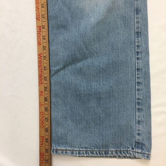 90's LEVIS 527 Jeans Men 36x30 Boot Light Wash Blue Distressed Denim Cowboy - Picture 15 of 16